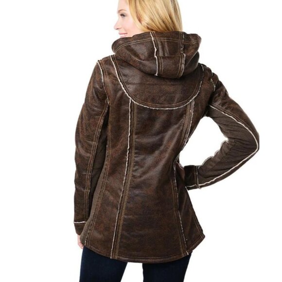 NWT Kuhl Dani Sherpa Lined Jacket Brown MSRP$299 Brown Women's Small - Picture 5 of 14